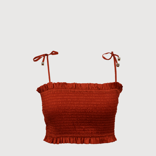 Sleeveless Elastic Cropped Tube Top