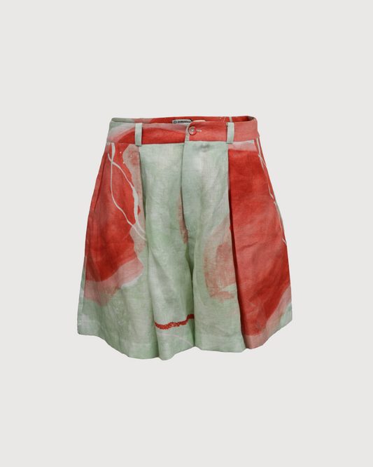 Pleated Suit Shorts