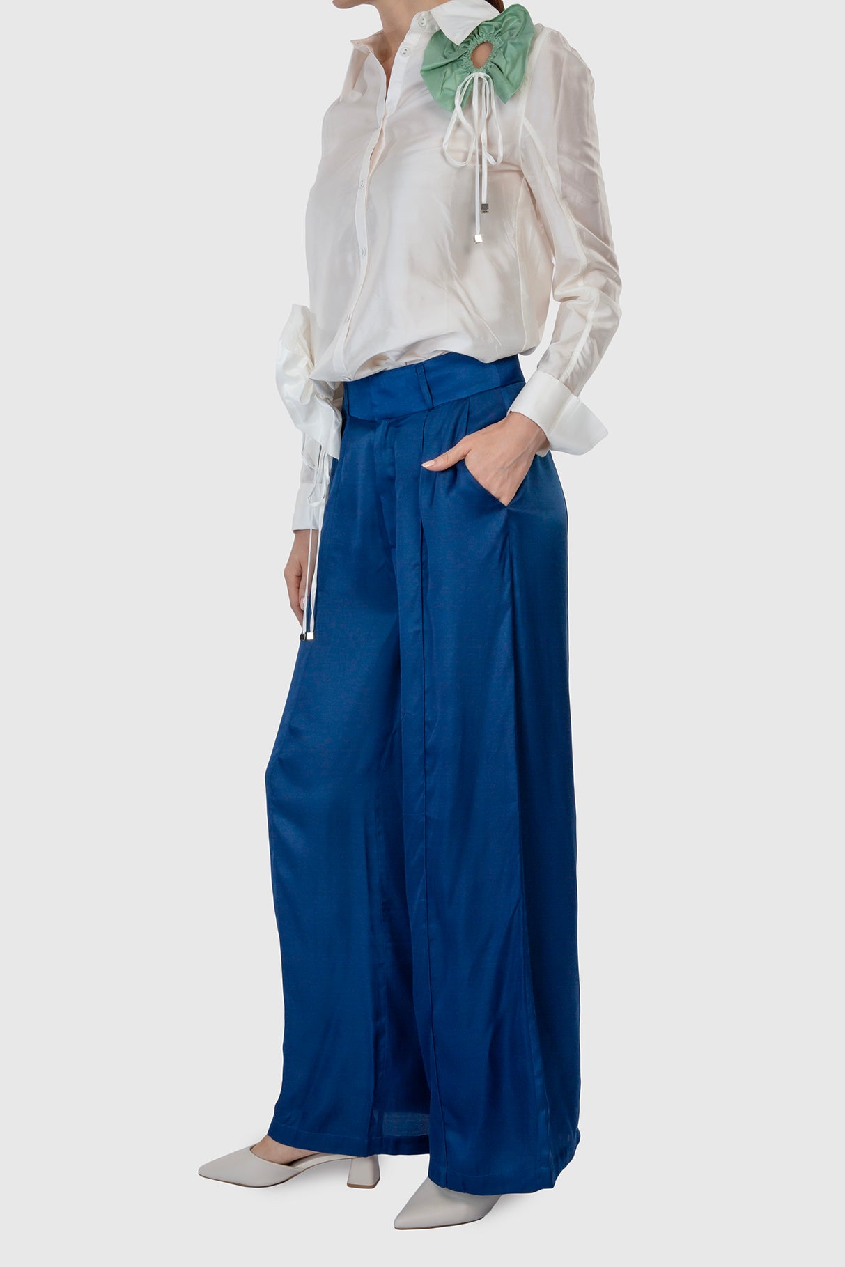 High-Waisted Suit Pants